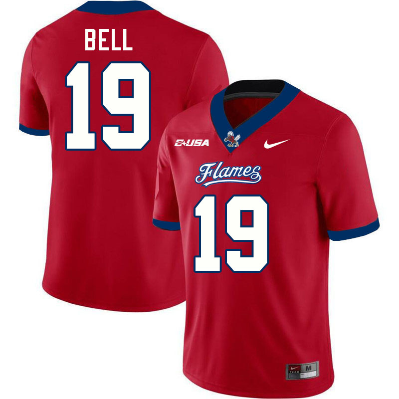 Liberty Flames #19 Marquis Bell College Football Jerseys Stitched-Red